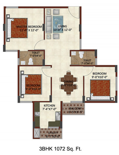 3BHK FLAT READY TO POSITION AT YELAHANKA